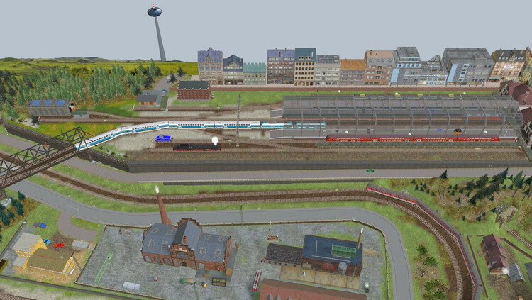 Lok von Brücke fährt in Zug.jpg