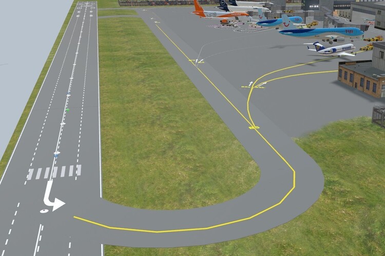 Taxiway Bay markings for aircraft.jpg
